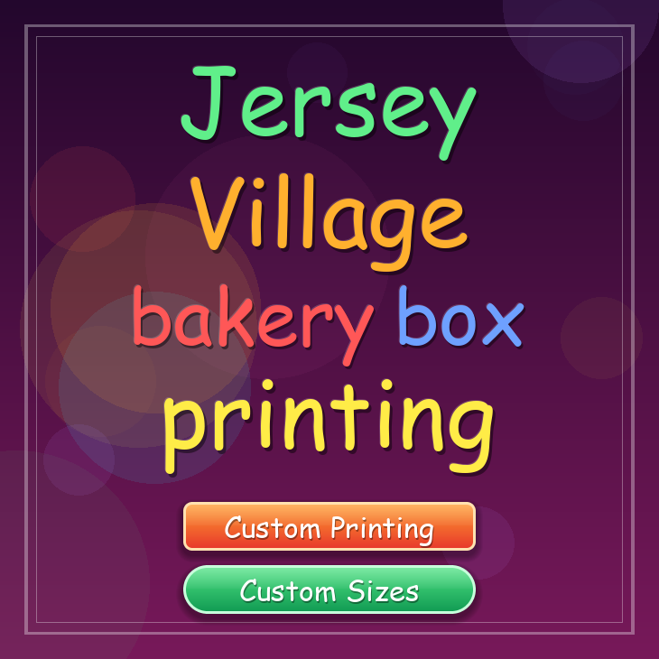 Jersey Village bakery box printing