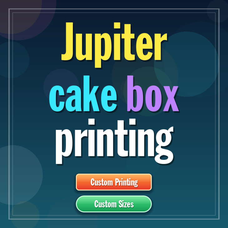 Jupiter cake box printing