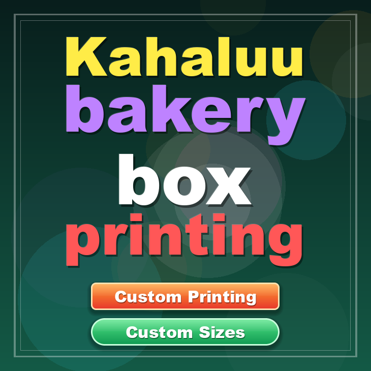 Kahaluu bakery box printing