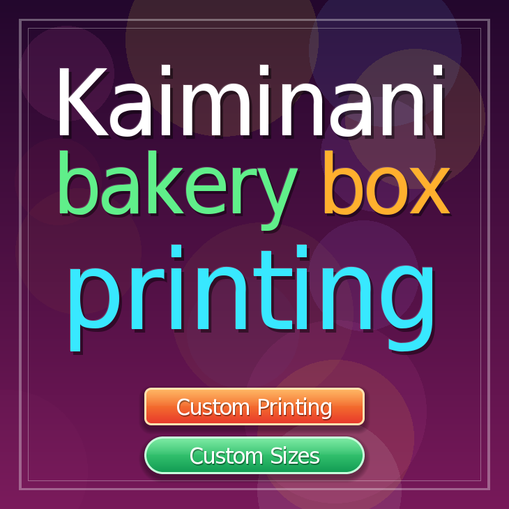 Kaiminani bakery box printing