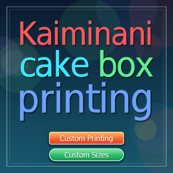 Kaiminani cake box printing