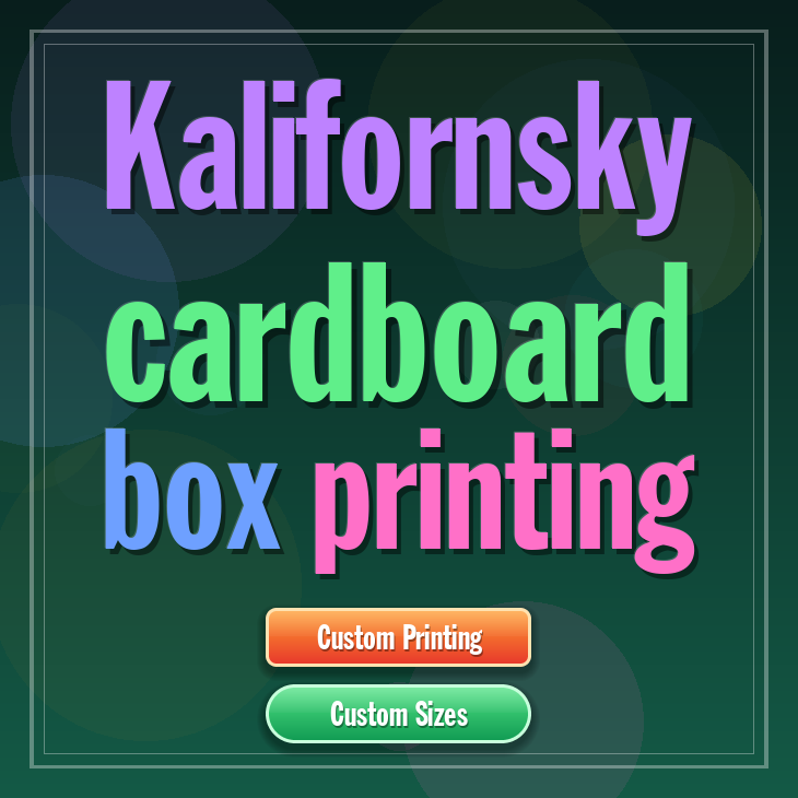 Kalifornsky cardboard box printing