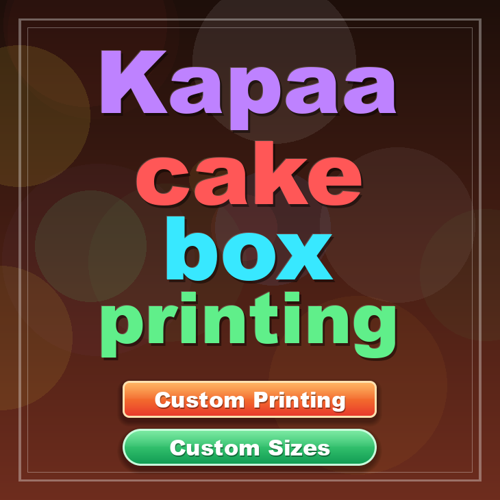 Kapaa cake box printing