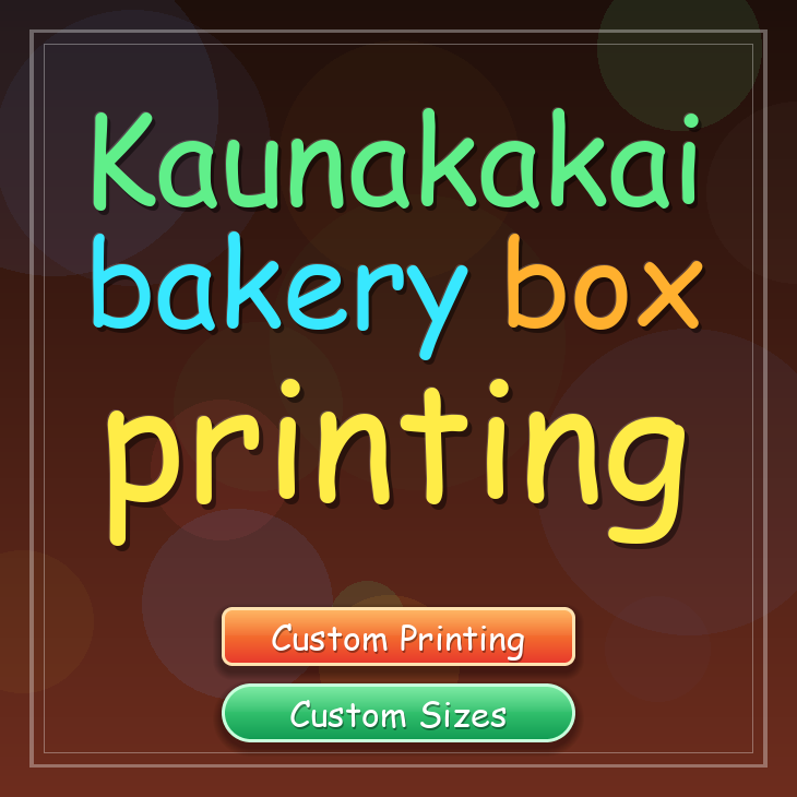 Kaunakakai bakery box printing