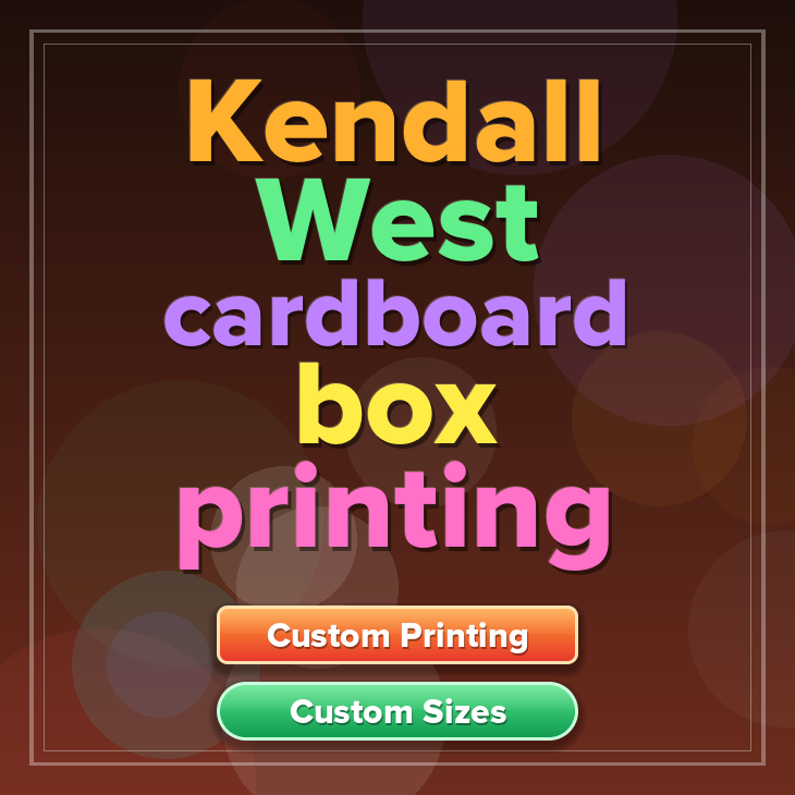Kendall West cardboard box printing