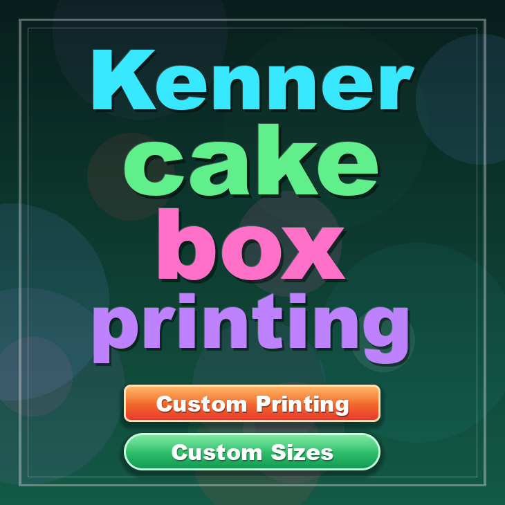 Kenner cake box printing