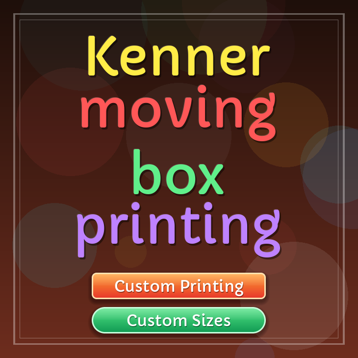 Kenner moving box printing