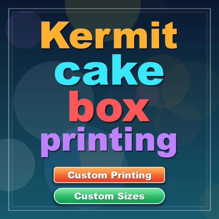 Kermit cake box printing