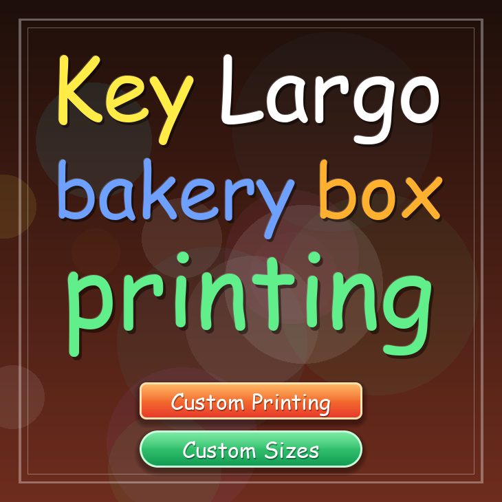 Key Largo bakery box printing
