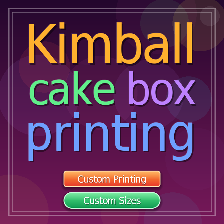 Kimball cake box printing