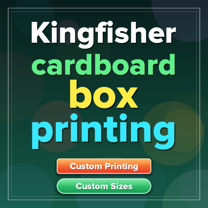 Kingfisher cardboard box printing