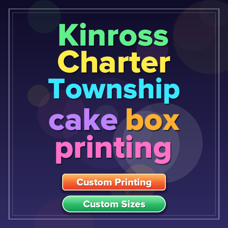 Kinross Charter Township cake box printing