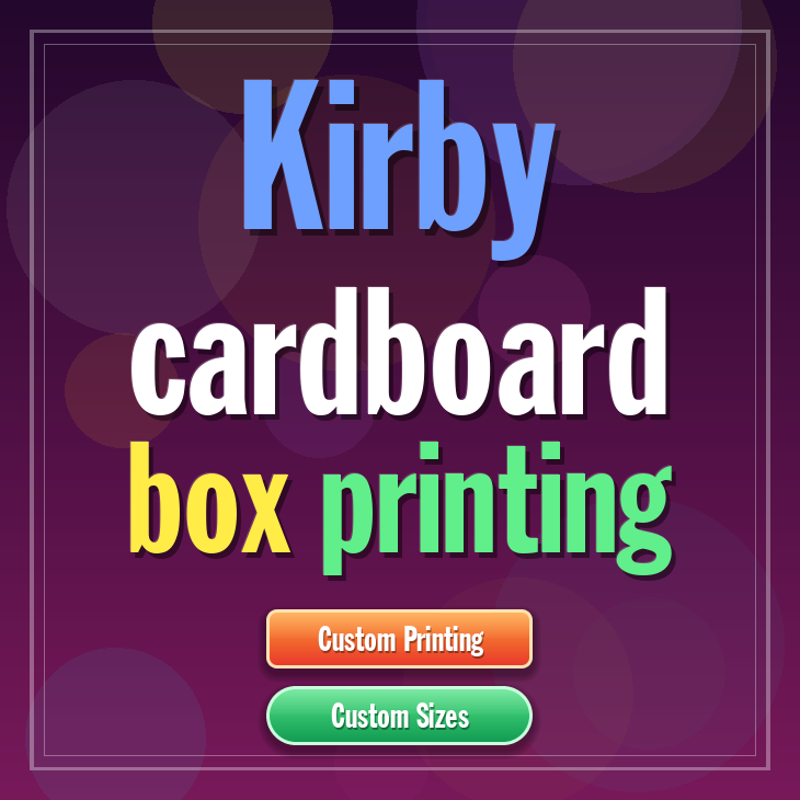 Kirby cardboard box printing