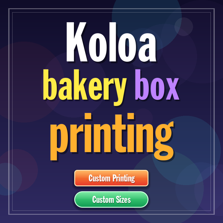 Koloa bakery box printing