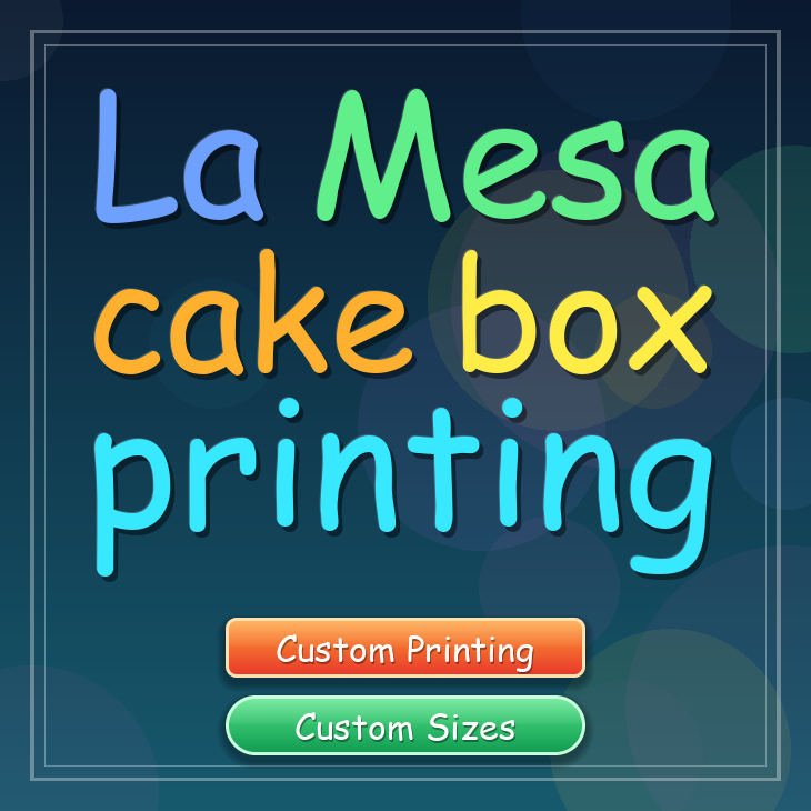 La Mesa cake box printing