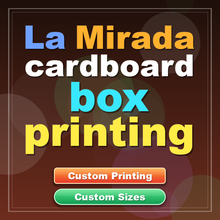 La Mirada cardboard box printing