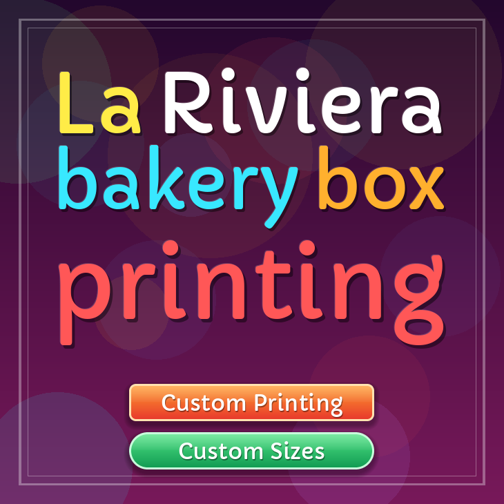 La Riviera bakery box printing