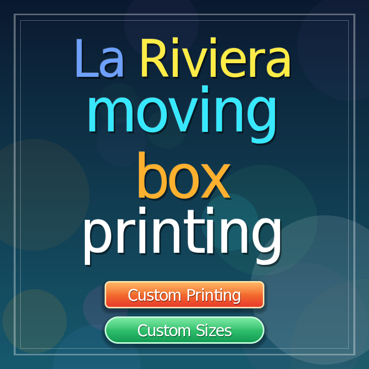 La Riviera moving box printing