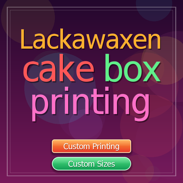 Lackawaxen cake box printing