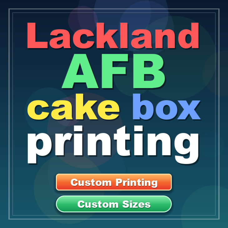 Lackland Afb cake box printing