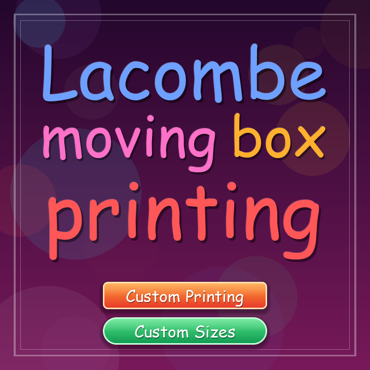 Lacombe moving box printing