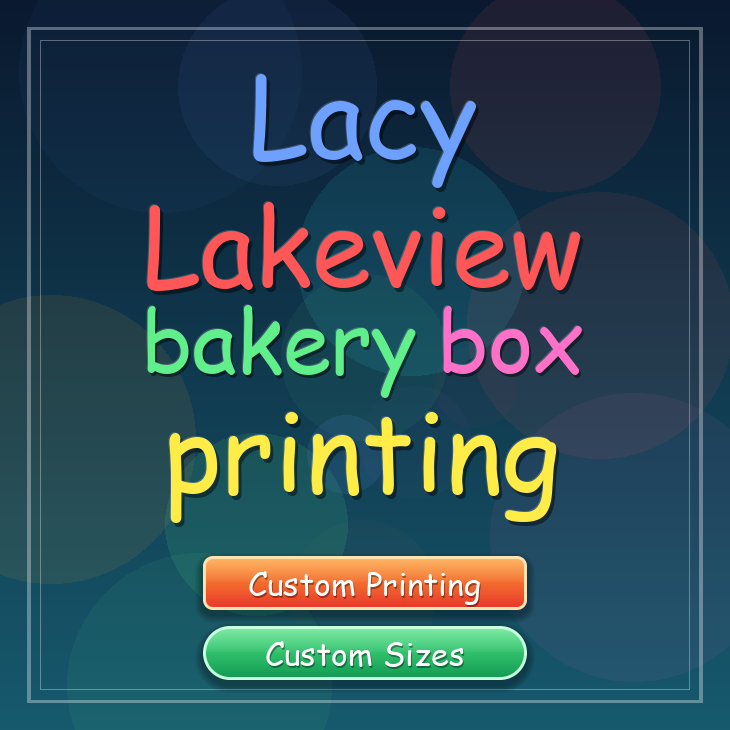 Lacy Lakeview bakery box printing