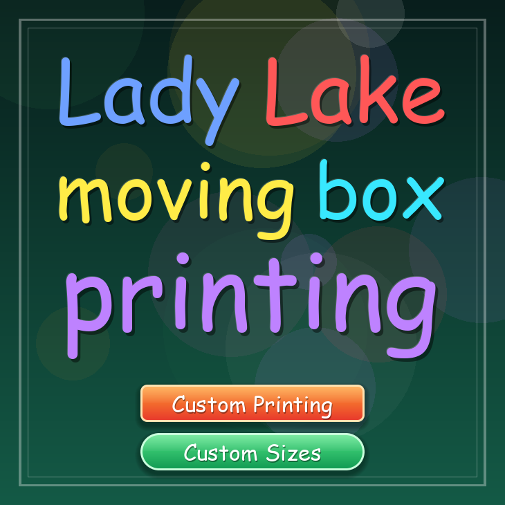 Lady Lake moving box printing