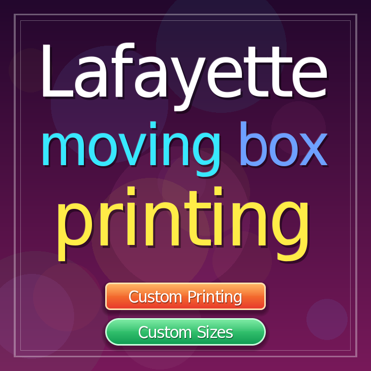 Lafayette moving box printing