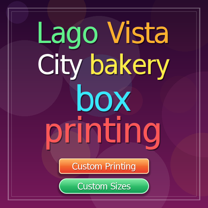 Lago Vista City bakery box printing
