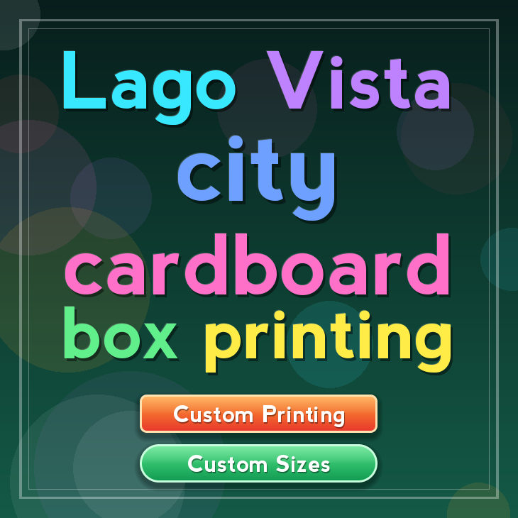 Lago Vista city cardboard box printing