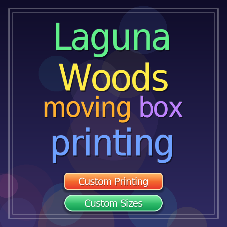 Laguna Woods moving box printing