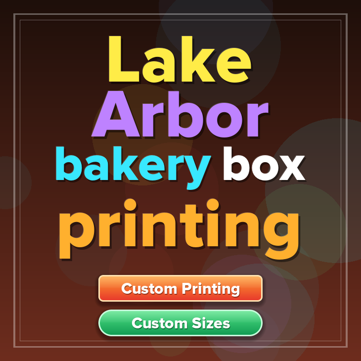 Lake Arbor bakery box printing