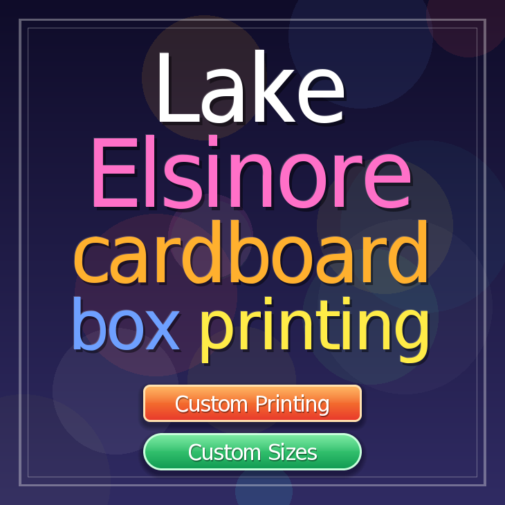 Lake Elsinore cardboard box printing