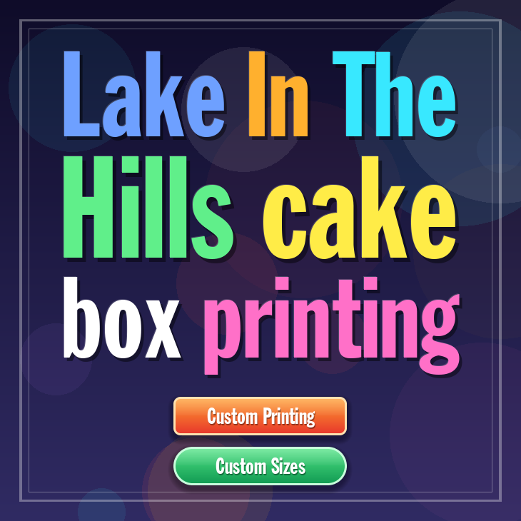 Lake In The Hills cake box printing
