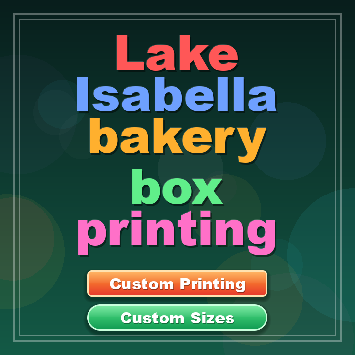Lake Isabella bakery box printing