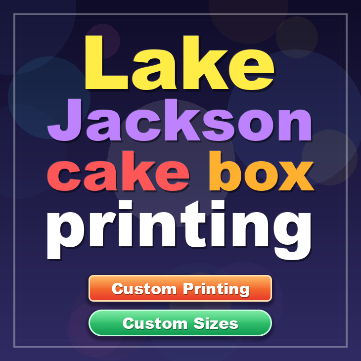 Lake Jackson cake box printing