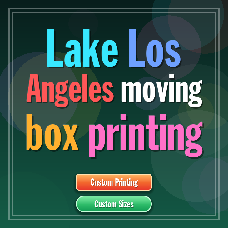 Lake Los Angeles moving box printing
