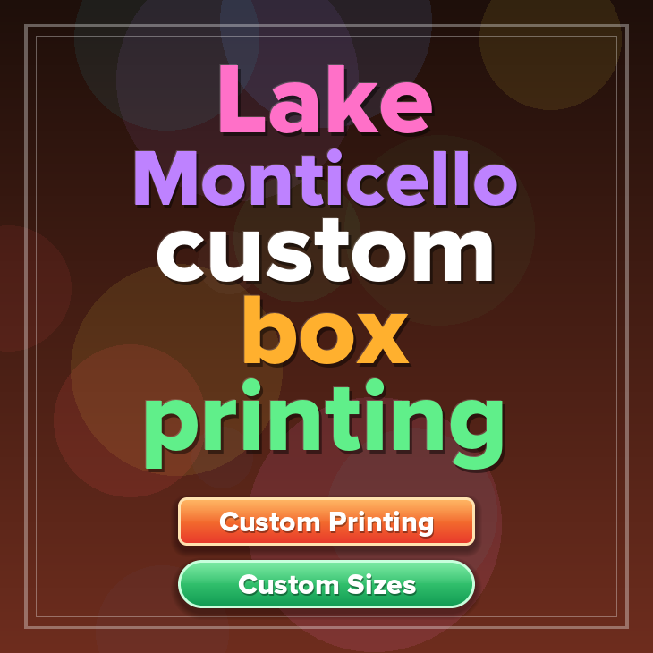 Lake Monticello custom box printing