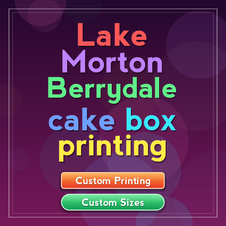 Lake Morton Berrydale cake box printing