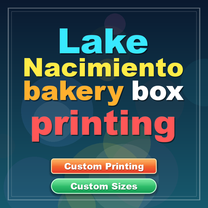 Lake Nacimiento bakery box printing