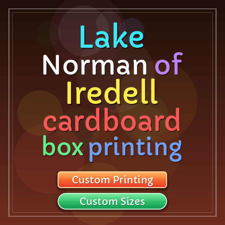 Lake Norman of Iredell cardboard box printing