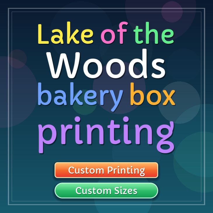 Lake Of The Woods bakery box printing