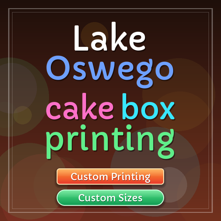 Lake Oswego cake box printing