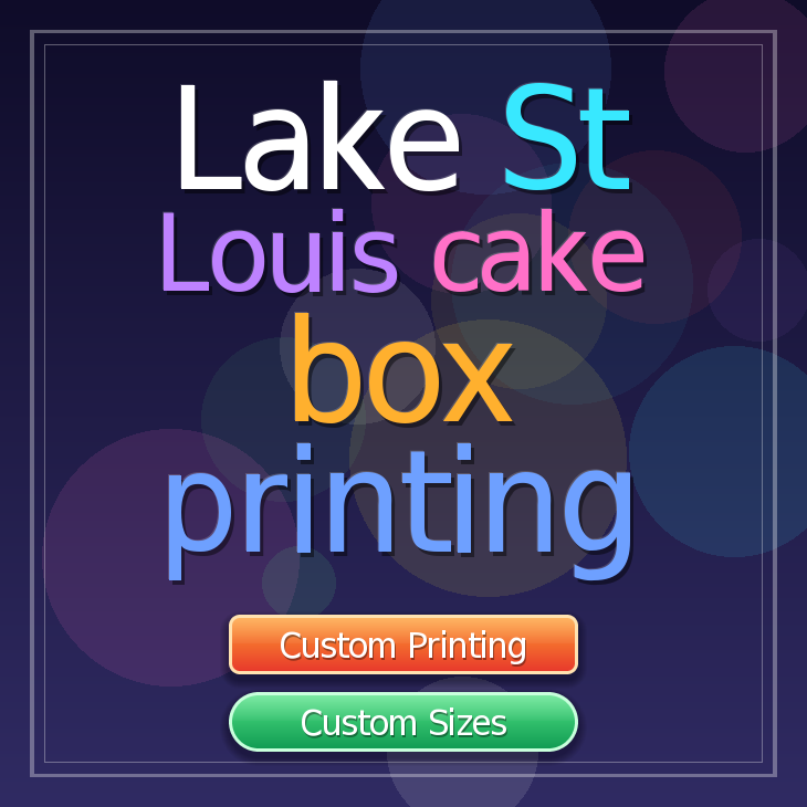 Lake St Louis cake box printing