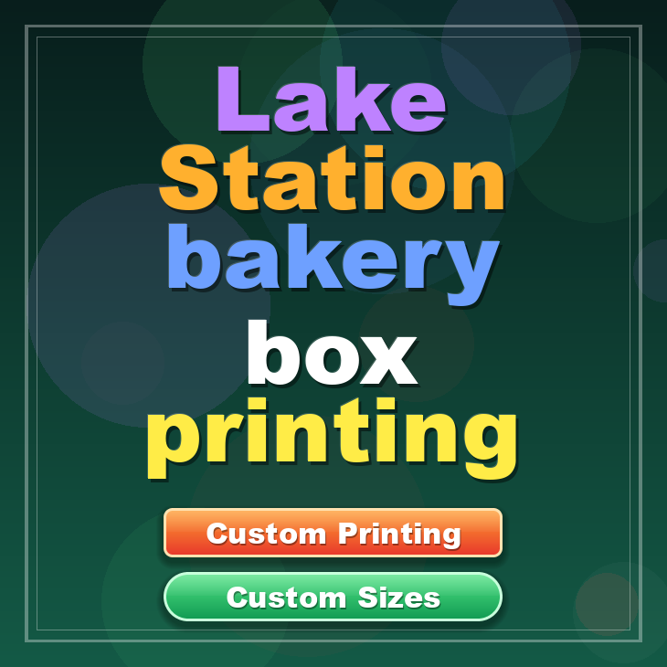 Lake Station bakery box printing