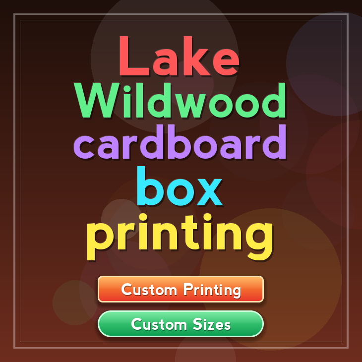 Lake Wildwood cardboard box printing