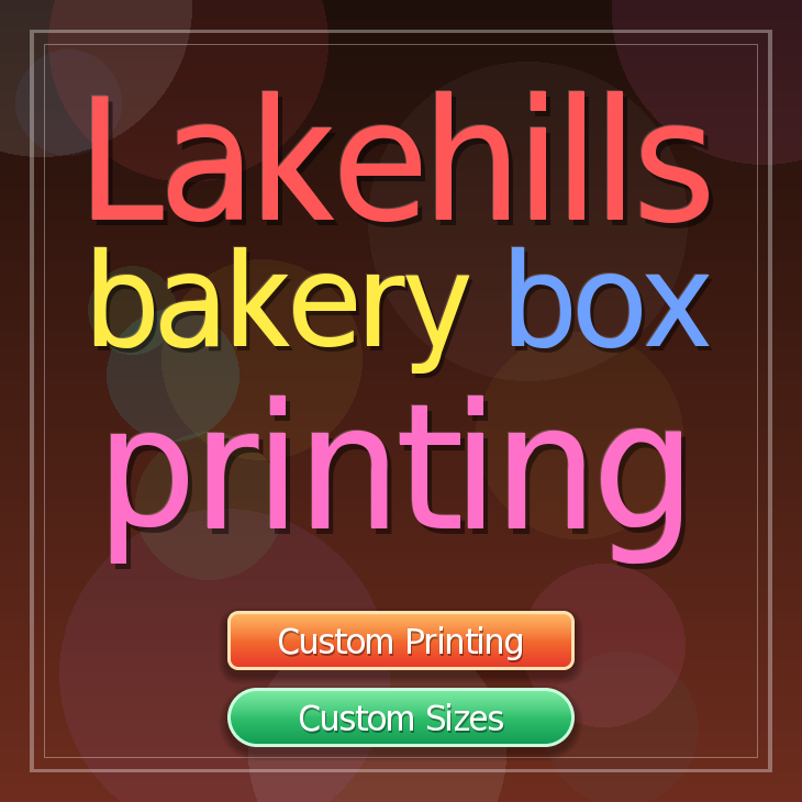Lakehills bakery box printing