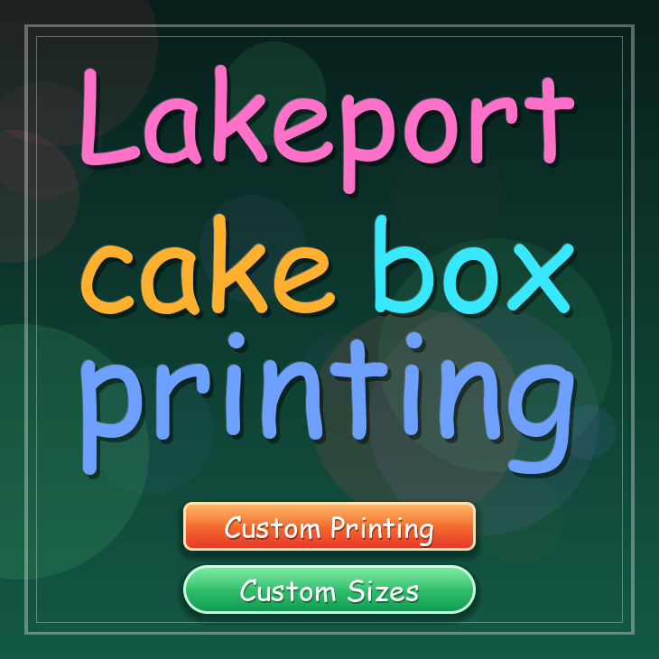 Lakeport cake box printing