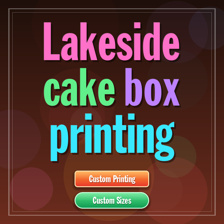 Lakeside cake box printing