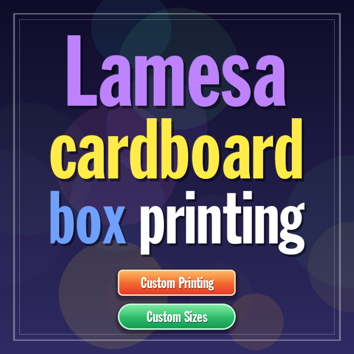 Lamesa cardboard box printing